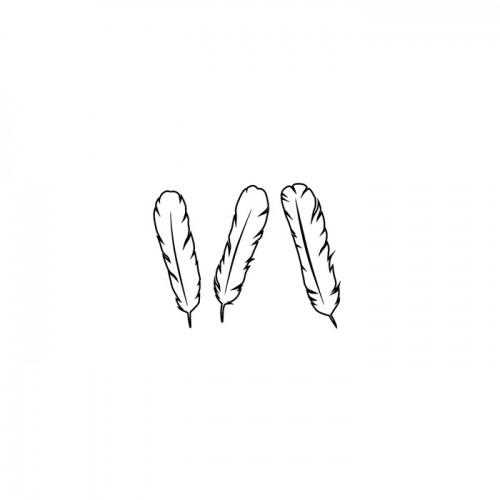 Tampon bois - 3 plumes Tampon bois - 3 plumes