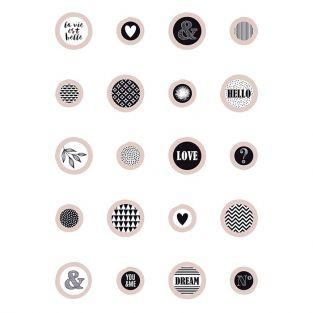 Boutons bois Epoxy La vie est belle