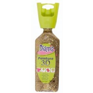  Peinture Diams 3D - Pailleté or 
