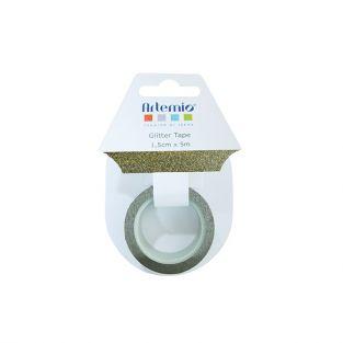 Masking tape light golden with fine glitter