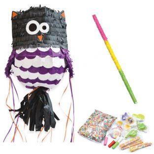 Coffret Piñata Chouette et ses suprises + bâton