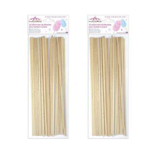 Reusable wooden sticks for candy floss x 50