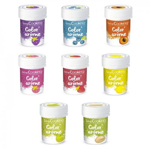 Kit 8 colorantes alimentarios con aroma de frutas Kit 8 colorantes alimentarios con aroma de frutas
