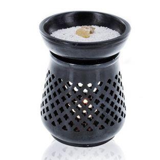 Diffuseur porte-encens  Moucharabieh en pierre noire