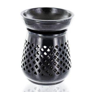 Diffuseur porte-encens  Moucharabieh en pierre noire