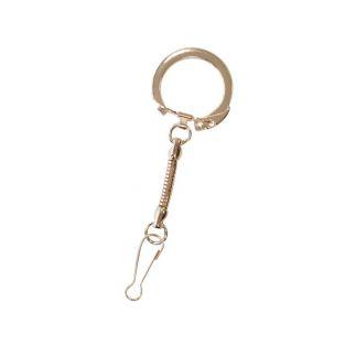10 keychains with golden carabiner 6 cm