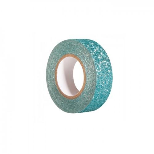 Glitter tape 5 m x 1,5 cm - bleu lagon Glitter tape 5 m x 1,5 cm - bleu lagon