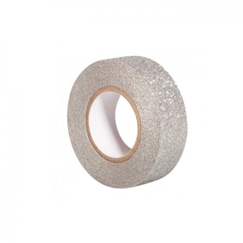 Glitter tape 5 m x 1,5 cm - argenté Glitter tape 5 m x 1,5 cm - argenté