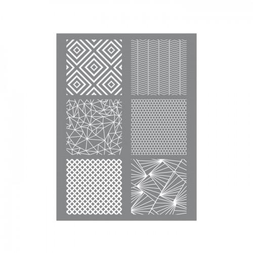 Pochoir pâte polymère geometrique 11,4 x 15,3 cm Pochoir pâte polymère geometrique 11,4 x 15,3 cm