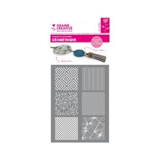 Polymer paste stencil 11,4 x 15,3 cm - Geometric