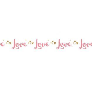 Washi Tape - Love on white background - 15 m x 1 cm
