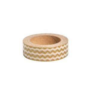 Washi Tape - Golden Zigzag - 15 m x 1,5 cm