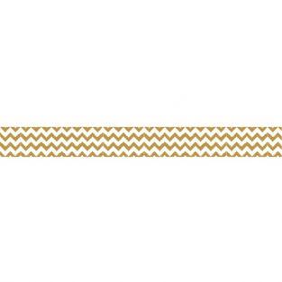 Washi Tape Zigzag doré - 15 m x 1,5 cm