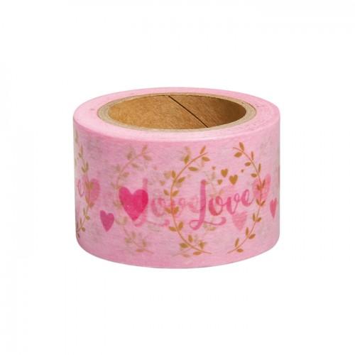 Washi Tape - Love on white background - 15 m x 3 cm Washi Tape - Love on white background - 15 m x 3 cm