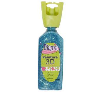  Peinture Diams 3D - Pailleté turquoise 