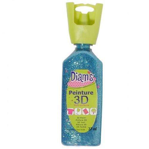  Peinture Diams 3D - Pailleté turquoise 