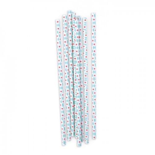 20 paper straws - blue star geometry 20 paper straws - blue star geometry