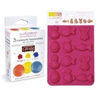 Caja de chocolates de Pascua coloridos