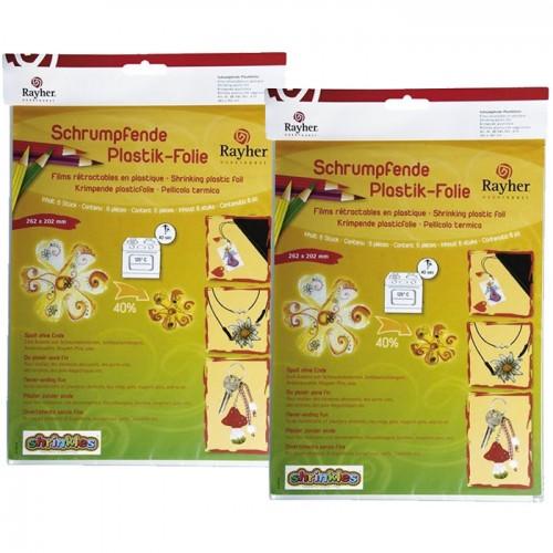 Shrink Plastic Kit - 10 white and frosted sheets Shrink Plastic Kit - 10 white and frosted sheets