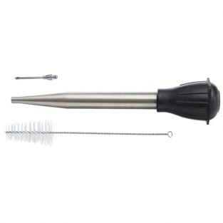 Seringue à sauce en inox avec aiguille et goupillon