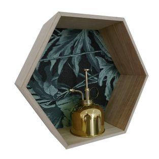 Etagère hexagonale en bois 30 x 26 x 10 cm