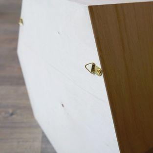 Etagère hexagone en bois 27 x 23,5 x 10 cm