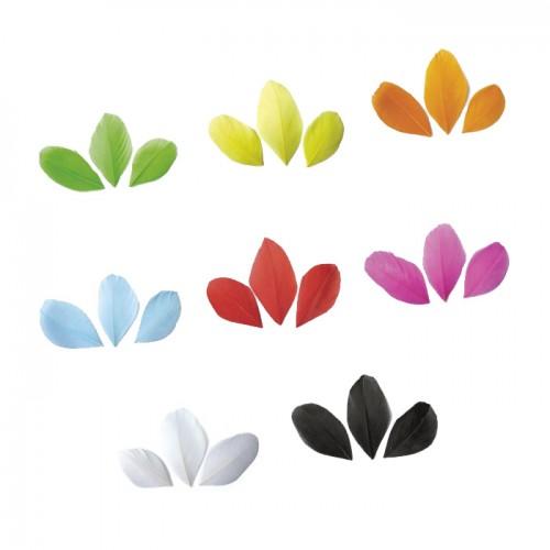 Kit de 400 plumes coupées multicolores Kit de 400 plumes coupées multicolores