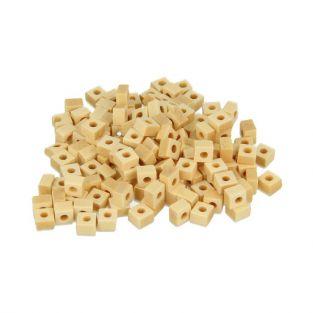 200 cuentas de madera cuadradas 5 x 3 mm