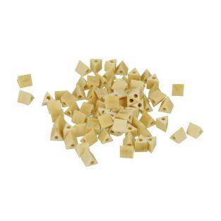 80 cuentas de madera triángulos 5 mm