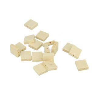 80 bolas de madera cuadradas 33 x 15 mm