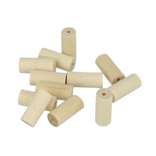 40 perles en bois cylindres 25 x 8 mm 40 perles en bois cylindres 25 x 8 mm