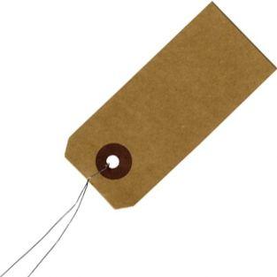  Etiquettes "kraft" avec fil métallique 