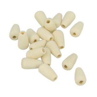 20 perles en bois gouttes 15 x 7,5 mm