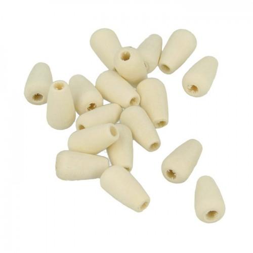 20 perles en bois gouttes 15 x 7,5 mm 20 perles en bois gouttes 15 x 7,5 mm