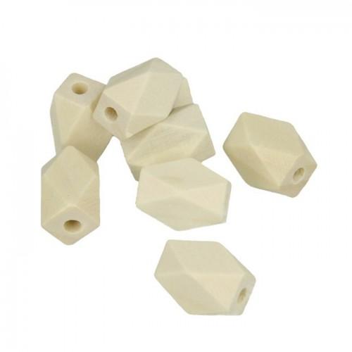 8 cuentas de madera poligonales 15 x 11 mm 8 cuentas de madera poligonales 15 x 11 mm