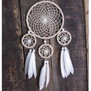 Kit DIY Attrape-rêves beige et blanc