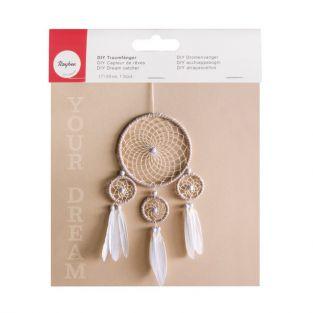 Kit DIY Attrape-rêves beige et blanc