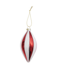 Boule allongée de Noël en verre