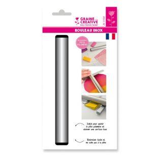 Rouleau inox 21 cm pour pâte FIMO