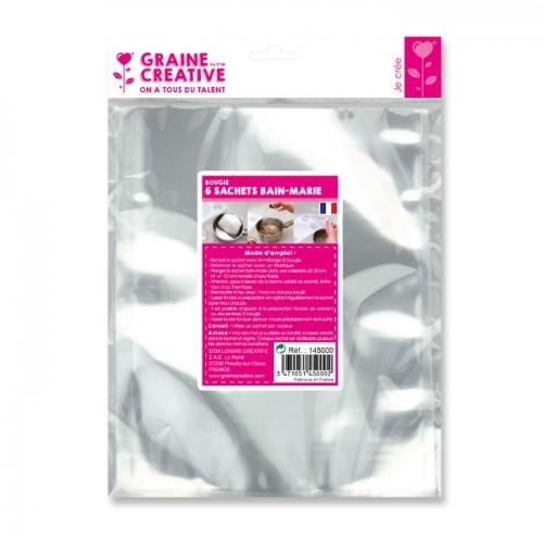 6 sachets bain-marie pour cire à bougie 6 sachets bain-marie pour cire à bougie