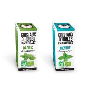 Essential Oil Crystals - Basil and Mint