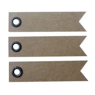 100 kraft labels - Pennant
