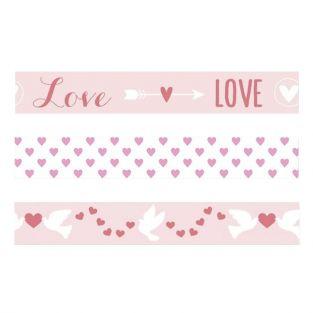 3 masking tapes St Valentin - Love