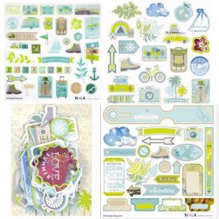 Kit formas cortadas y pegatinas - Escapada