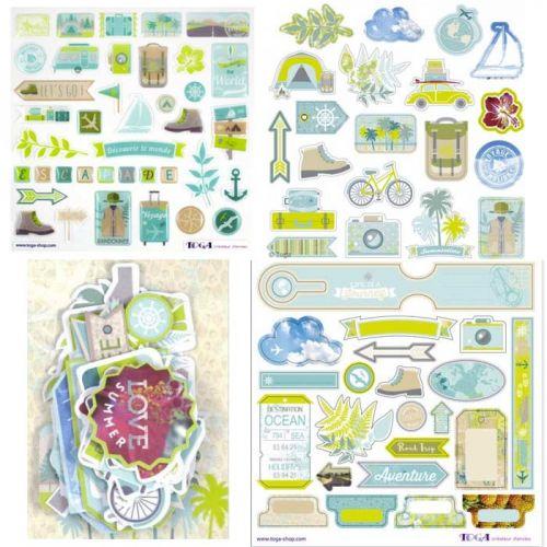 Kit formes découpées et stickers Escapade Kit formes découpées et stickers Escapade