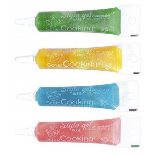 Kit 4 stylos alimentaires à paillettes Kit 4 stylos alimentaires à paillettes