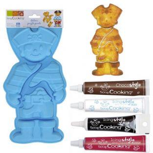 Coffret moule à gâteaux et décoration pour gâteau de Pirate
