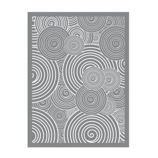 Pochoir pour pâte polymère 11,4 x 15,3 cm - Spirale