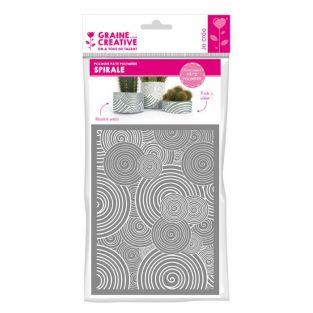 Pochoir pour pâte polymère 11,4 x 15,3 cm - Spirale