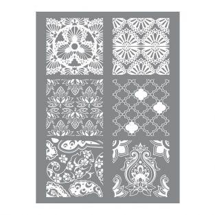 Pochoir pour pâte polymère 11,4 x 15,3 cm - Hindou